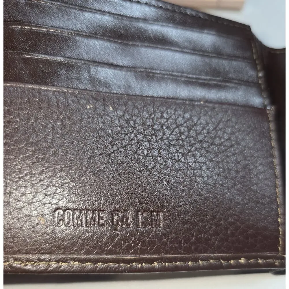Comme Ca Ism Men's Vintage Brown Leather Wallet, New With Box